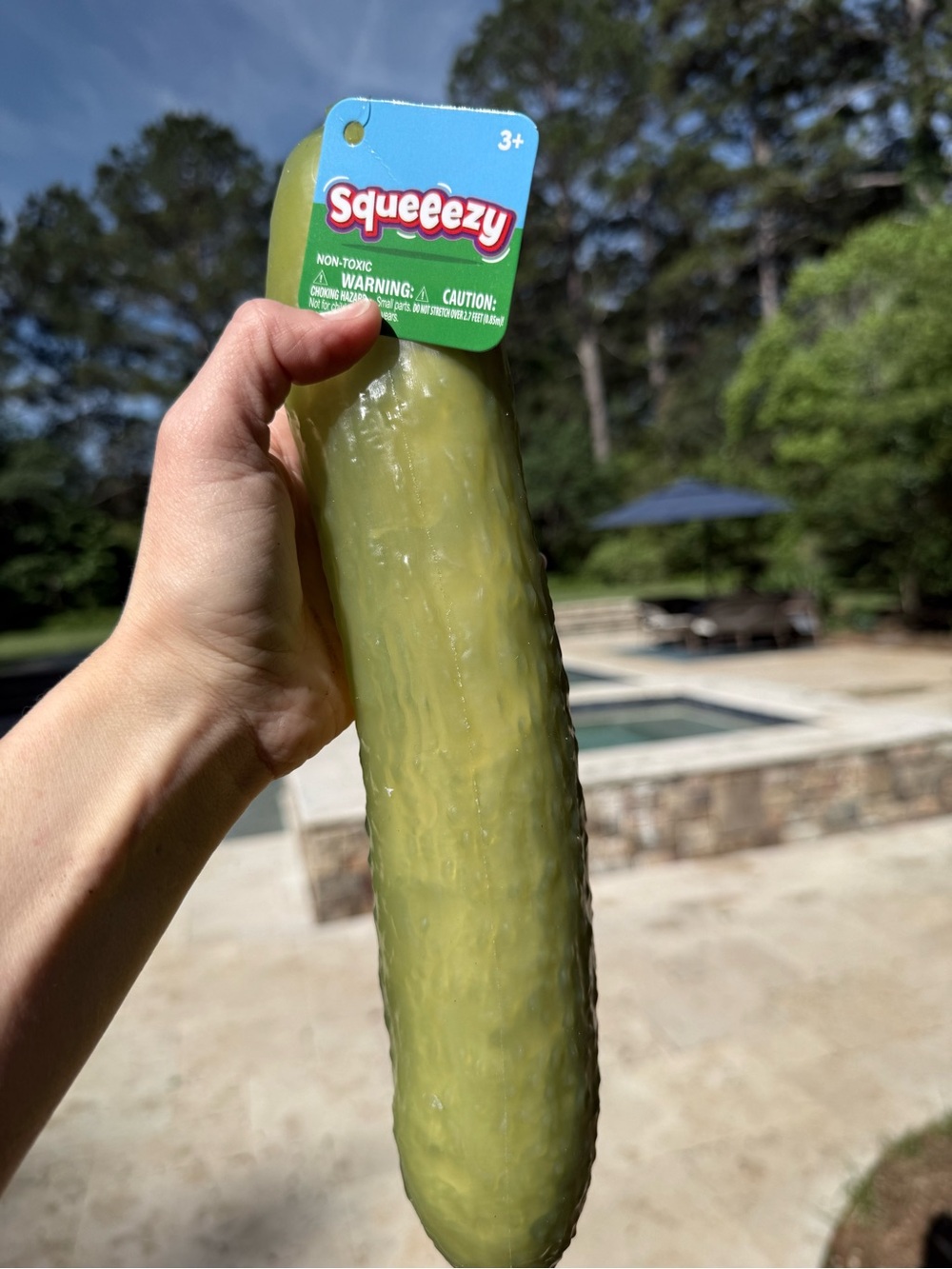 Squeeezy fun, squeeze pickle.